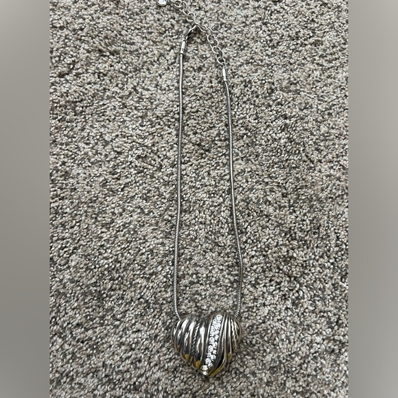 Brighton Jewelry - COPY - COPY - Brighton silver heart necklace